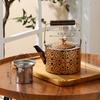 Ethnic Style Stainless Steel Tea Kettle, Large Capacity Teapot with Tea Strainer, Home Restaurant Flower Tea Pot, 1.5L