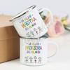 Bester Lehrer der Welt Aufgedruckte Emaille-Tasse Kaffee Milch Tassen Outdoor Griff Camping Tasse Lehrertag Dankeschön Geschenke für Lehrer
