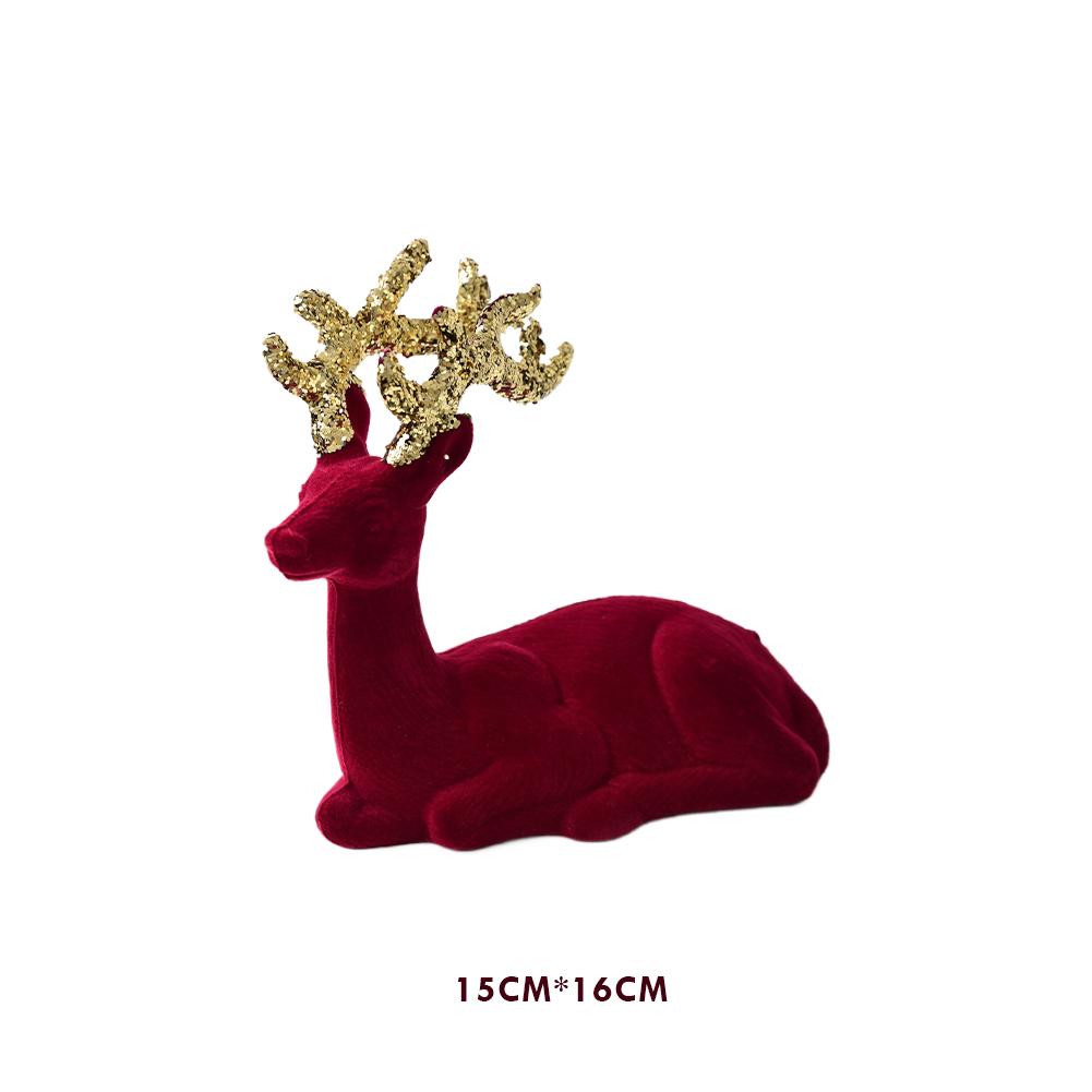 2026 Christmas Reindeer Elk Figurine Decoration Table Xmas Tree hanging Elk Ornament for Home Decor New Year Party Navidad gift