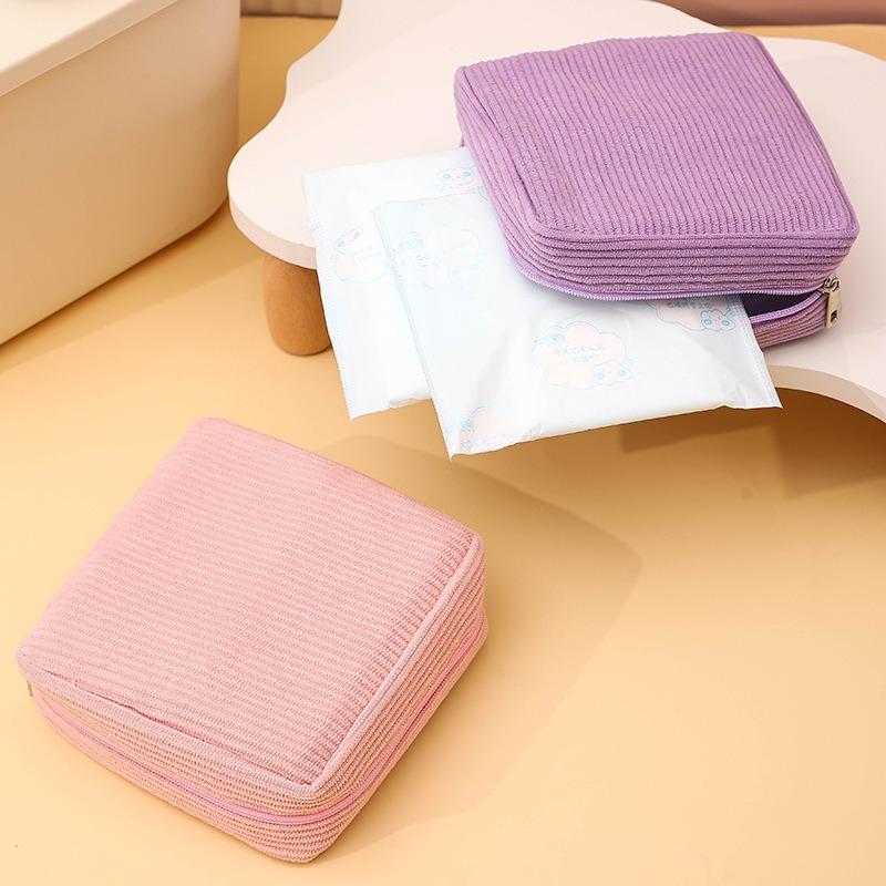 Toiletry Bag Sanitary Pad Pouch Small Makeup Bag Cosmetic Storage Pouch Women Pad Pouch Cute Cable Case SNBD003