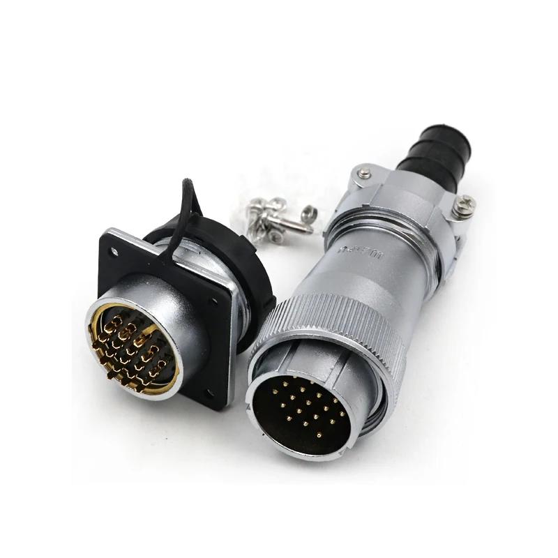 WEIPU WF32 TI/Z M32 Waterproof Electrical Wire to Board Automotive Connector Adapter 4 6 8 10 11 13 19 Pin Soldering Screw Lock
