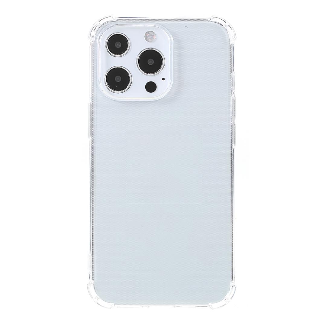 

For iPhone 14 Pro Clear Phone Case Flexible TPU Shockproof Corners Cell Phone Cover A