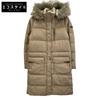 Beige Fur-trimmed Down Coat Coat XS beigeUsed
