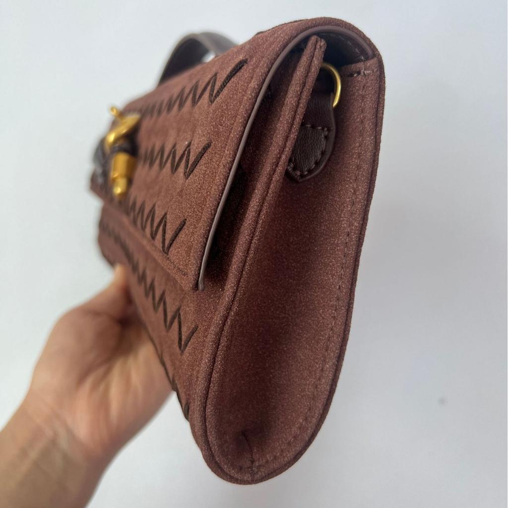 Herbst und Winter 2025 matte gewebte Tasche Abendtasche Wind Hand lang Mode