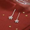 Yanyu Exquisite Snowflake Threader Earrings Women Design Niche Fashion Versatile Ear Rings Elegant Ear Jewelry Stylish Daily