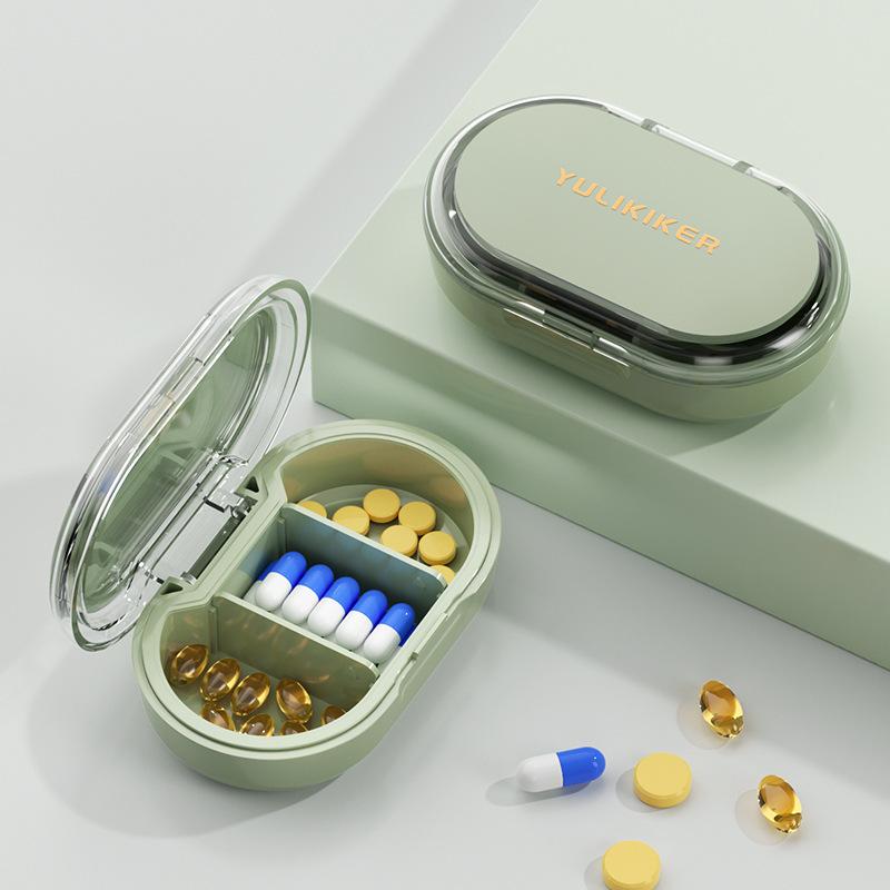 Multifunktionell Bärbar Medicinlåda Fuktsäker Rese Tre Fack Förvaring Medicin Bärbar Medicinförvaringslåda