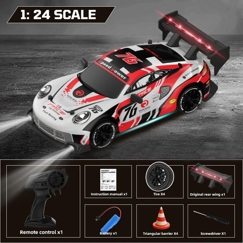 1/24 RC Drift Vehicle Remote Control Racing Car Competition Race Car Toy for Children 4WD High Speed Cars Electric Model Boys
