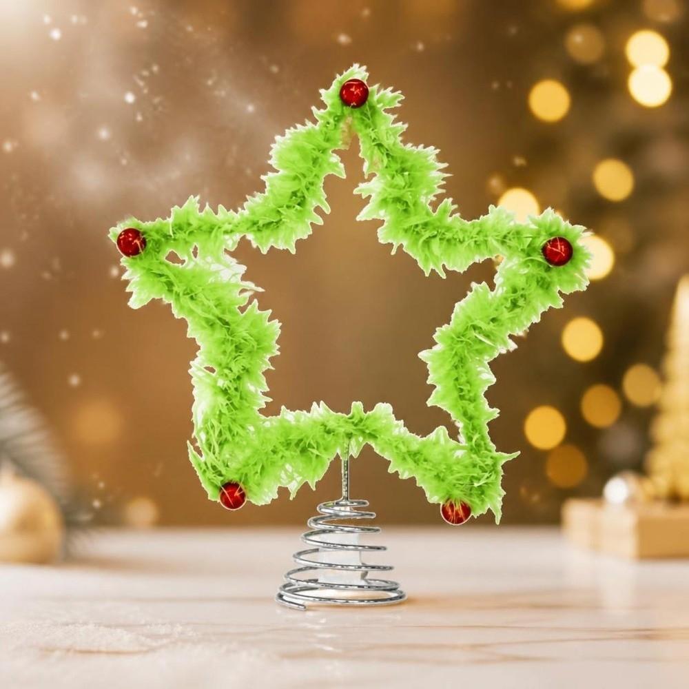 Creative Design Plush Star Decoration Furry Christmas Tree Decorations Home Decor