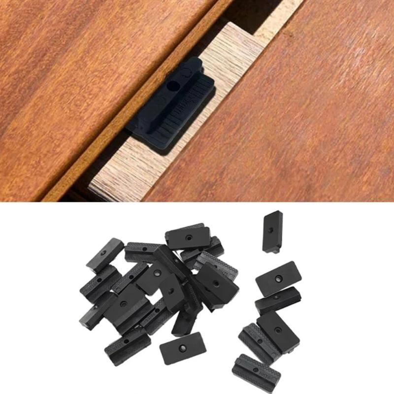 Pack of 100 Plastic Deck Fasteners Strong Composite Flooring Clips Simple Installation for Outdoor Decking Installation