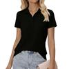 Stilvolles Damen-Kurzarm-Hemd mit Kragen und drei Knöpfen Golf-T-Shirt Top