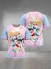 2026 Summer Sailor Moon Retro Cosplay T-shirt Oversized 3D Printed Short-sleeved Family Unisex Children's Sports Shirt