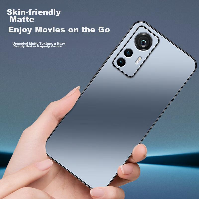 Redmi K50 Ultra Phone Case, AG Frosted Lens Full Protection, K50 Champion Edition Simple WoAnd Outer, Sapphire Blue