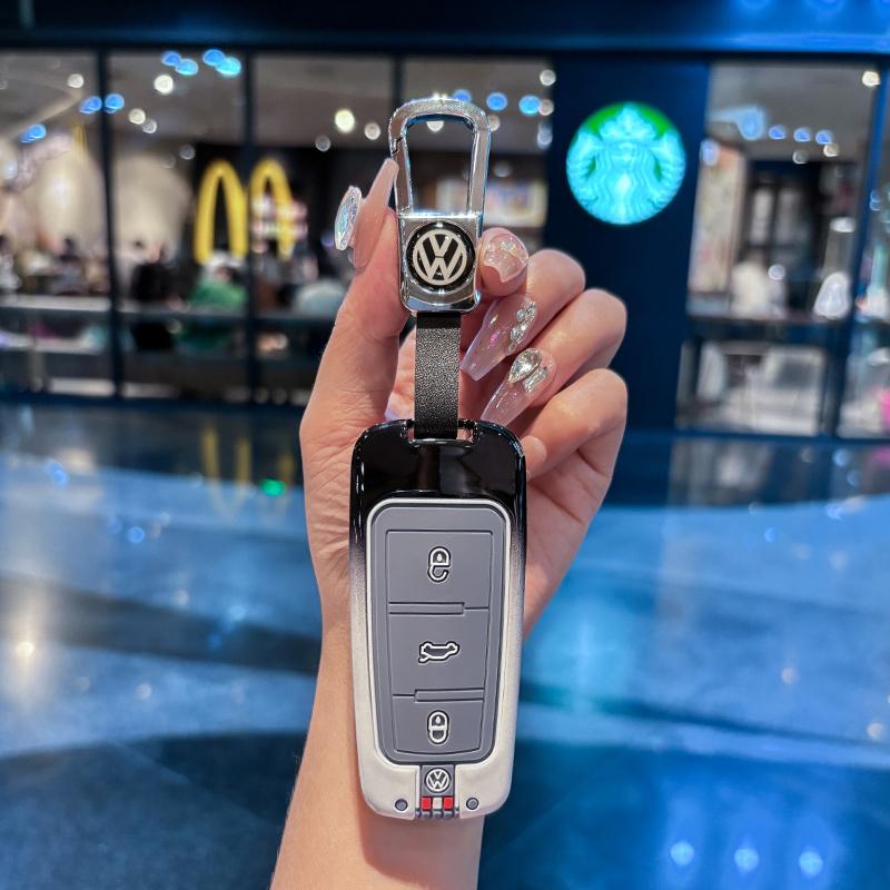 2026 Heiß Für VW VOLKSWAGEN Zinklegierung Auto Fernbedienung Schlüsselhülle Abdeckung Schale Für Volkswagen VW Polo Golf Passat Tiguan Beetle Caddy T5