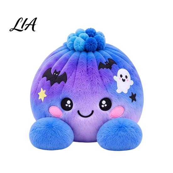 Plush Dumpling with Legs Stress Relief Toy Steamer, Stuffed Smiling Reducing Desk Accessories Squeeze Toy, Cartoon Plushie for Kids Adults Desktop