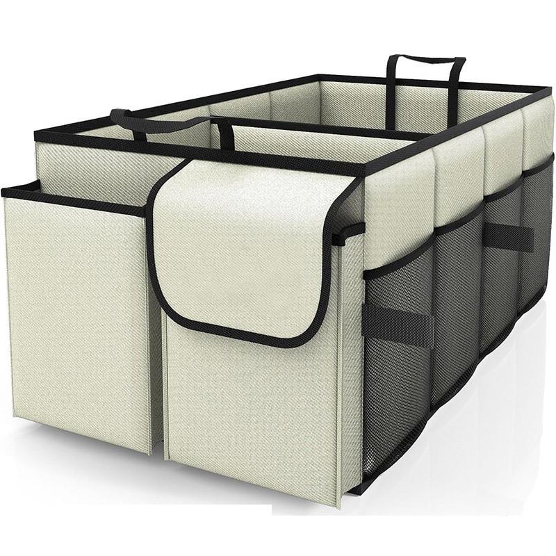 46L Car Trunk Organizer Collapsible Multi Compartment Car Organizer Foldable SUV Storage Car Accessories Car Interior Storage