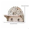 Carved Wall Shelf Distressed Wooden Shabby Chic Shelves for Living Room, Entryway, Hallway