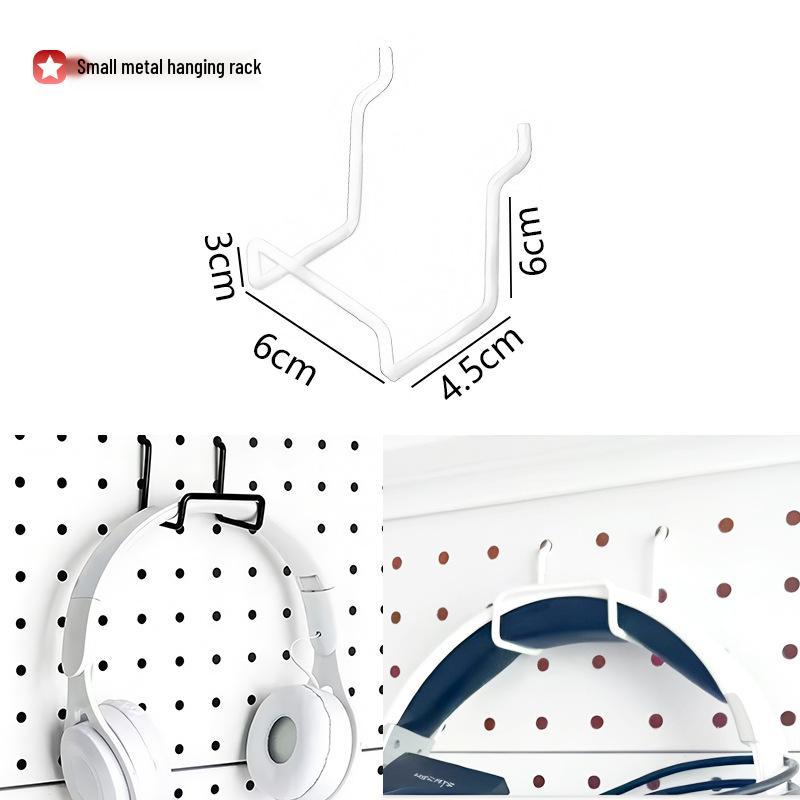 Pegboard Wall Organizer with Hooks - No-Drill Storage Rack for Entryway or Study Room.