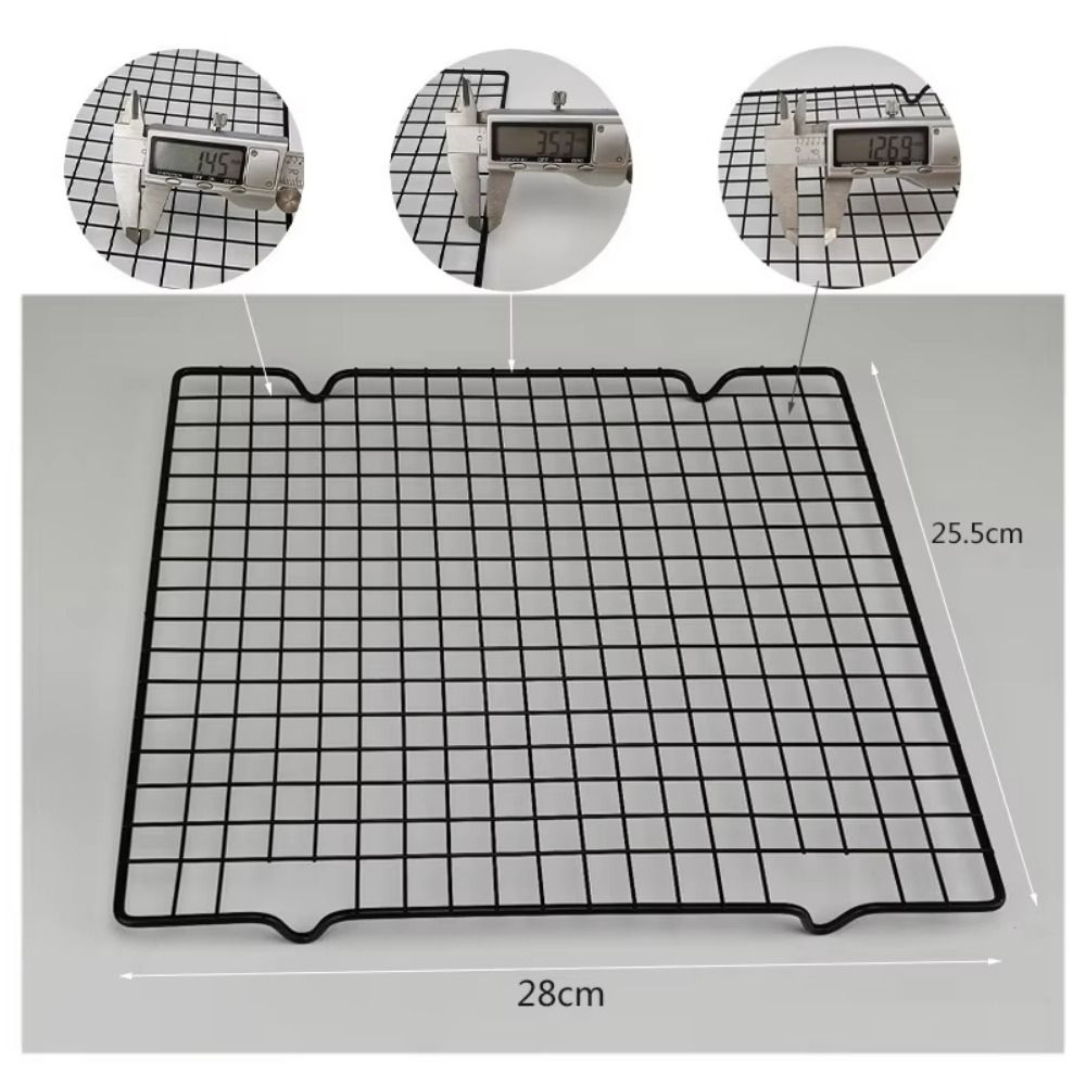 4Pcs Black BBQ Grill Net Mesh Hole Cake Cooler Drying Stand Bread Cooling Rack  Cooling Grid Tools