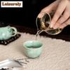 Crystal Glaze Kiln Fambe Teacup Elegant Tea Bowl Water Jug Tea-tasting Personal Cup Jianzhan Master Cups Teaware Decoration Gift