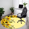 1pc Sunflowers Chair Carpet for Office, Non Slip, Soft and Durable Office Rug
