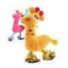 Colorful Plush Dog Squeaky Toys Bite Resistant Deer Model Squeaking Toys  Self Happy