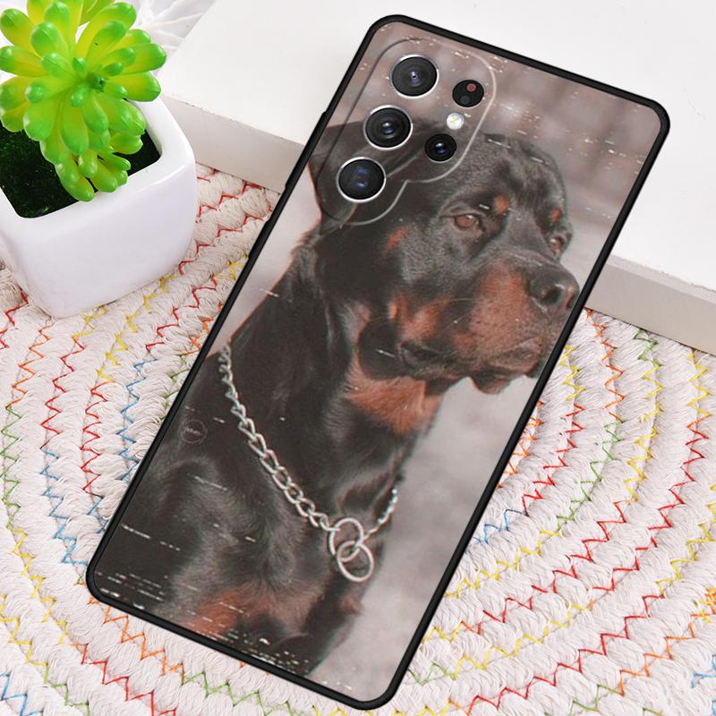 Cute Rottweiler Dog soft Phone Case for Samsung Galaxy note 10 pro S26 Ultra S23 S24 FE S25 S21 S22 PLUS shockproof Cove