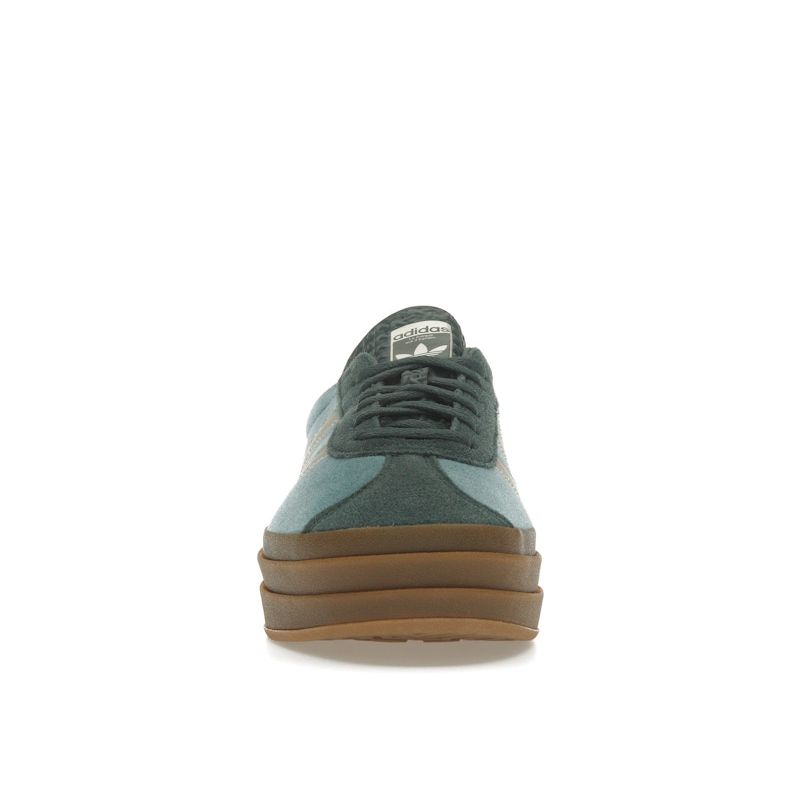 Adidas Gazelle Bold Mineral Green Velvet Women Sneakers Putty-Grey IG4391