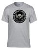 Skull Biker Rockabilly Hotrod Rock N Roll  Grau T-Shirt -338_Grau