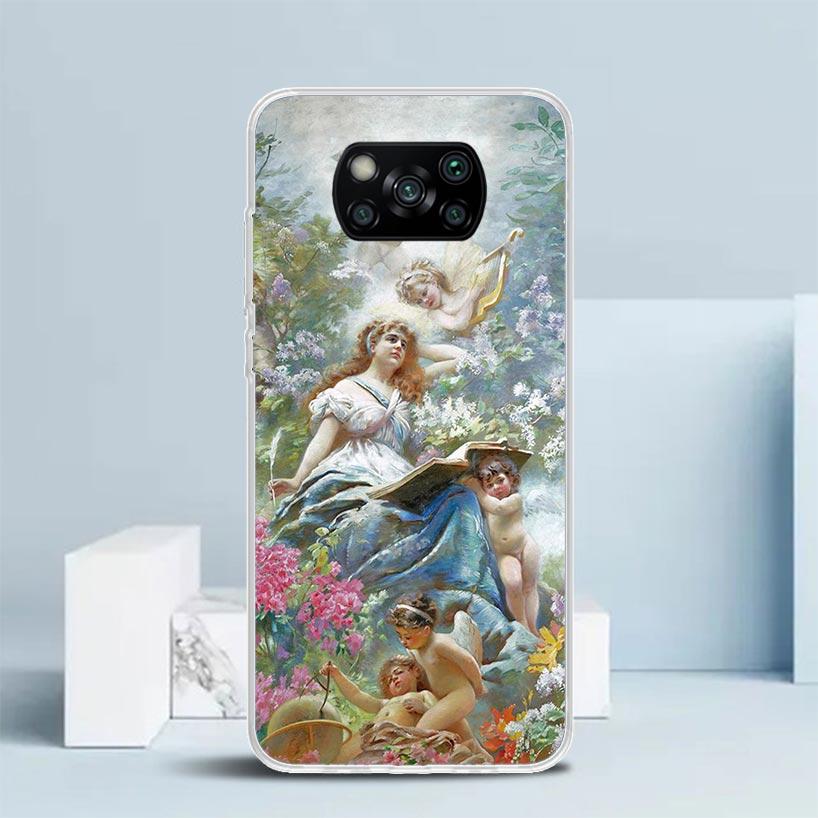 Paint Art Renaissance Phone Case For Xiaomi Poco F7 Ultra X5 X6 X7 Pro M7 Redmi 15C 15 13C 13 12C 12 10C 10 10A 9 9C 9A 9T Cover