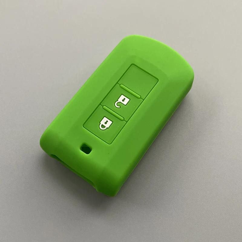 Silicone Car Key Cover Case Shell protector For Mitsubishi L200 ASX Outlander Eclipse Cross Pajero Sport Lanacer 2button key