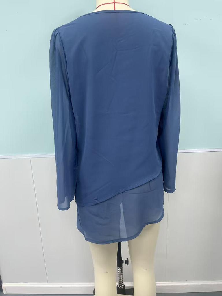 Available 2025: Versatile Summer Elegant Long Sleeve Chiffon Shirt