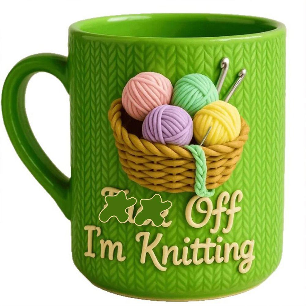 Keramik Sarkastische Keramiktasse 11oz Fassungsvermögen Teetasse Langlebige Stricktasse Bürodekoration