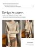 Women's Slim-Fit Wool Sweater with Rhinestone Design, Solid Color Base Layer