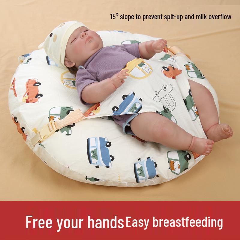 Newborn Anti-Spit-Up Breastfeeding Pillow Cushion for Hands-Free Feeding