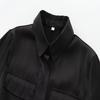 Fashion Style 2024 Autumn New Women's Clothing Stylish Silk Satin Textured Shirt Style Dress 8685611