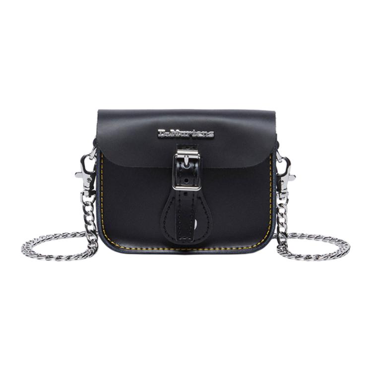 New Dr.Martens Cow Leather Shoulder Bag, Crossbody Bag Small Women's Black AD105001