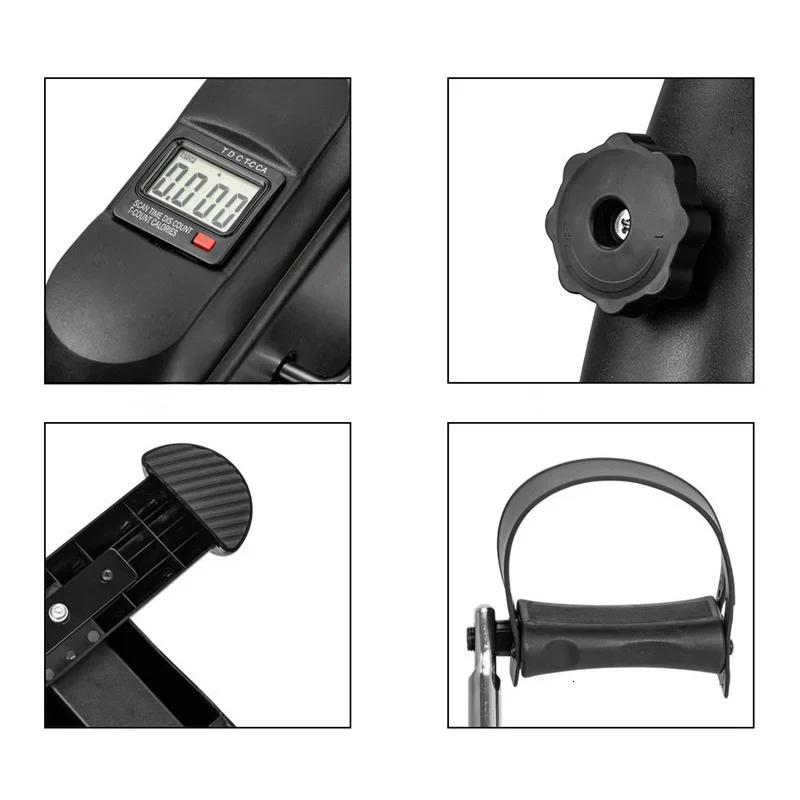 Mini Exercise Bike Static Bike Under Desk Pedal Exerciser Adjustable Magnetic Resistance Arm Leg Trainer LCD Display Home Gym