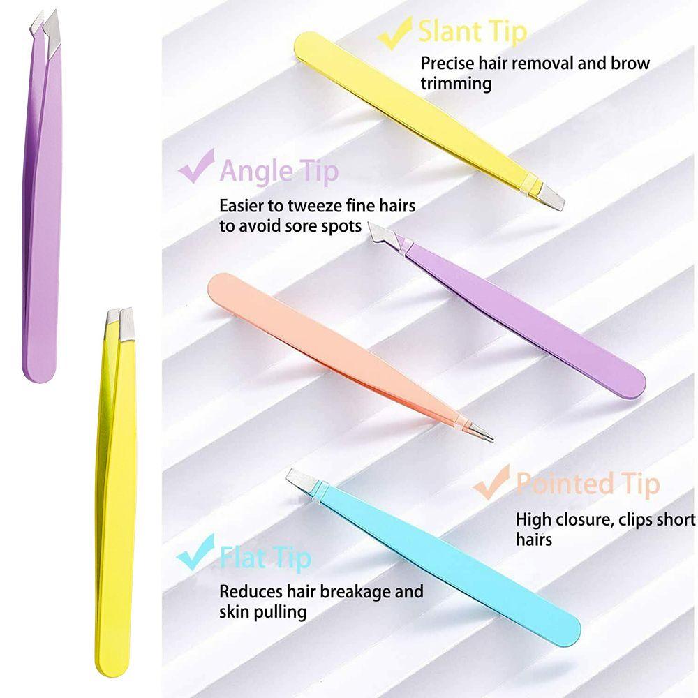 

Кожаный чехол с наклонным заостренным кончиком, маникюрный щипчик, зажим для бровей, зажимы, набор пинцетов для бровей