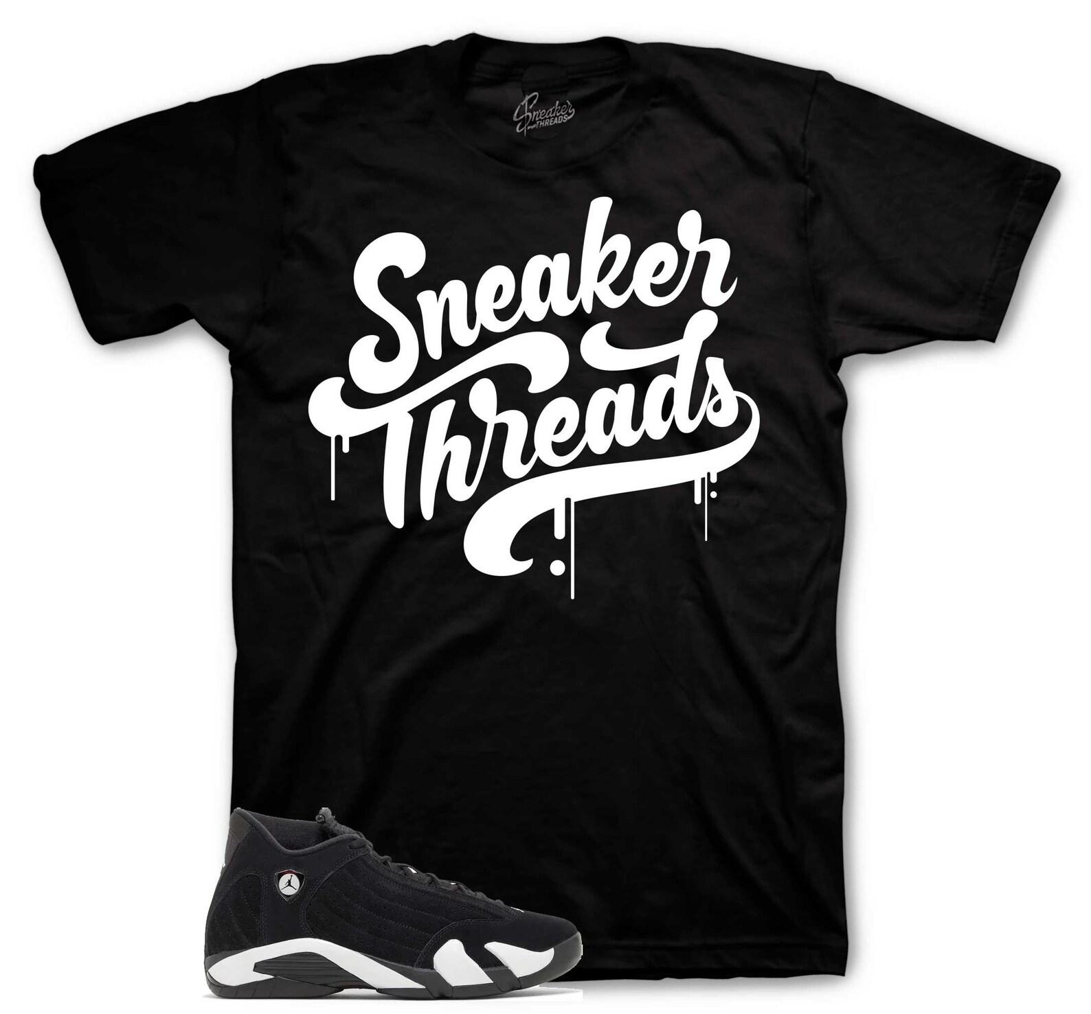 Shirts To Match Retro 14 Black White AJ14 - Sneaker Threads Drip Tee 2XL