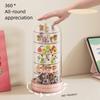 6 Layer Rotating Storage Box - Transparent Portable Earring Hairpin Headwear Organizer Box, Figurine Display Dustproof Box, Home Decoration