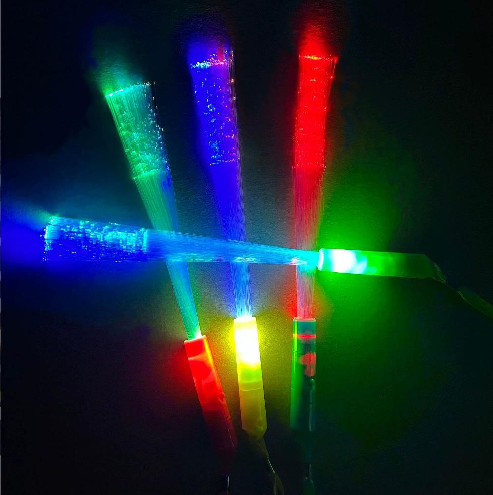 Fiber Optic LED Glow Stick - Festival Party & Wedding Light-Up Prop