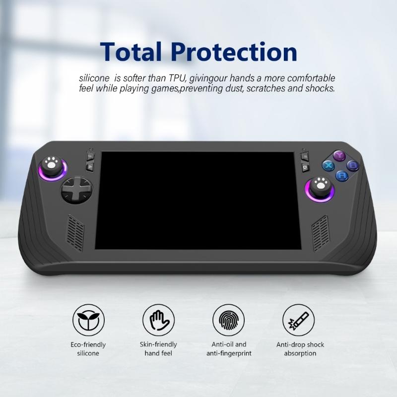 Soft Silicone Protective Case for Rog Gaming Handheld All Around Cover Case AntiScratch Comfort Silicone Case