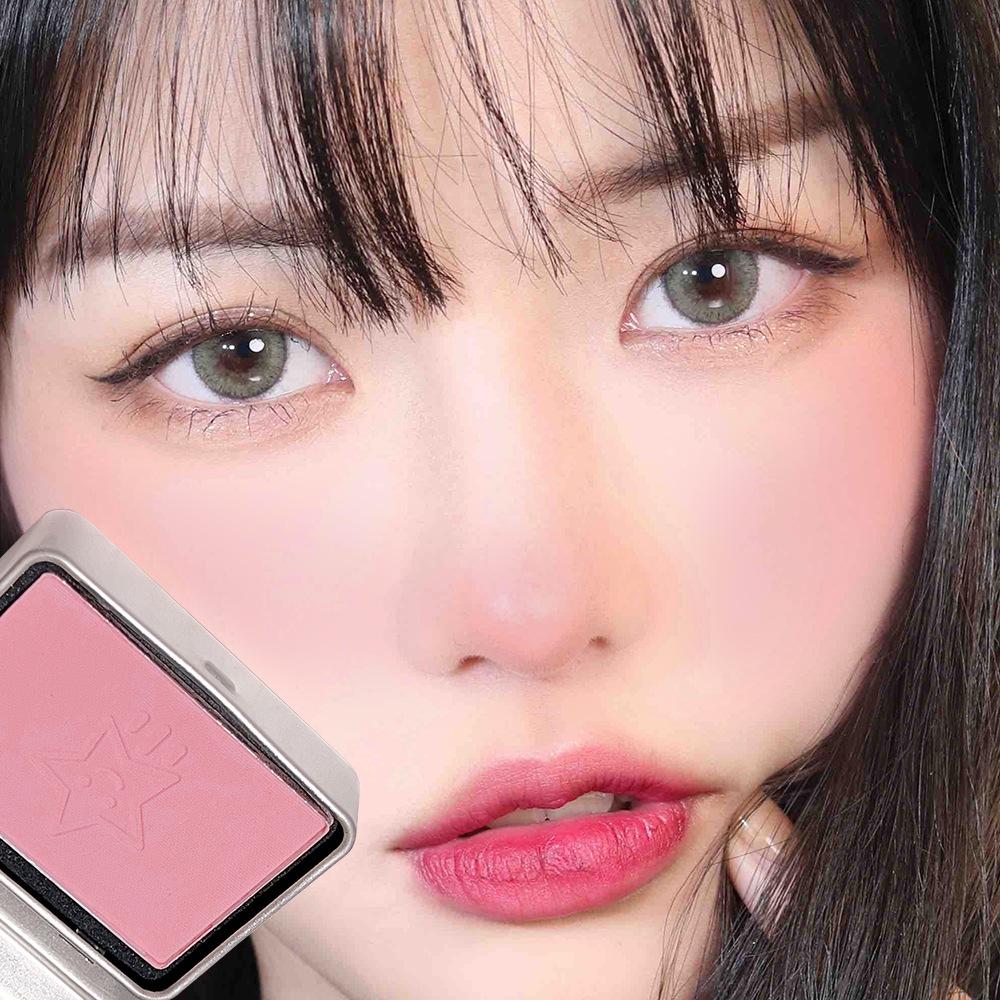 HISYI Watery Sheer Matte Blush: Easy-Apply, Large Capacity Rouge Palette for a Gentle, Sweet Look.