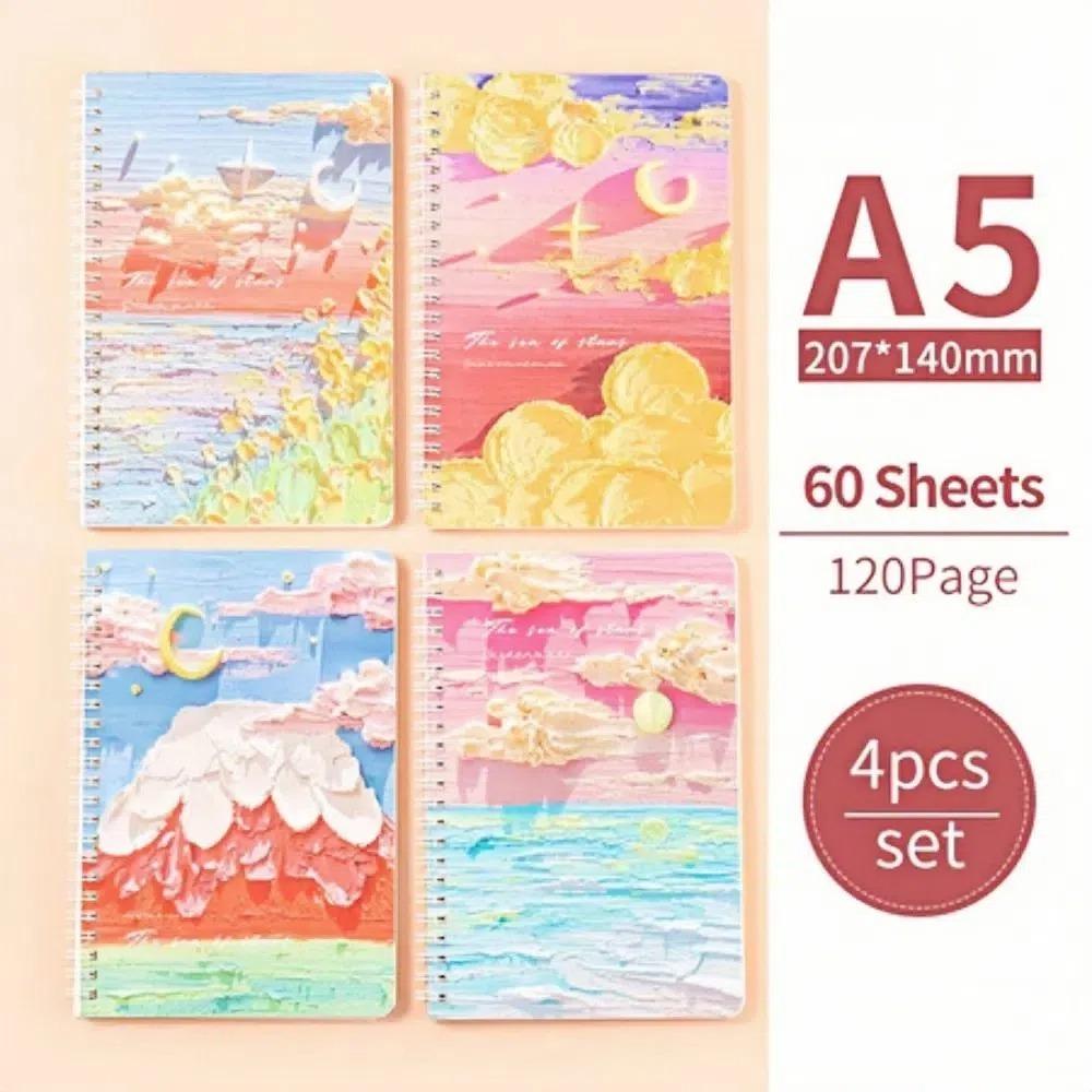 (120Pages/60Sheets) Notebook Thickened Diary Book Korean Version Notepad  Note Taking
