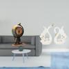 Swan Figurine Statue Table Clock Collectible Desk Art Craft Ornament for Shelf Office Fireplace