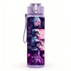1PC Dark Purple Anime Girl Poster Print 750ml Color Plastic Sports Water Bottle Leakproof Flip Straw Lid Suitable for Sports Office Home Use