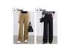 2026 Women's Slimming Wide-Leg Pants: Petite, Nine-Tenths Length, Straight, Loose Casual Fit for Spring and Summer