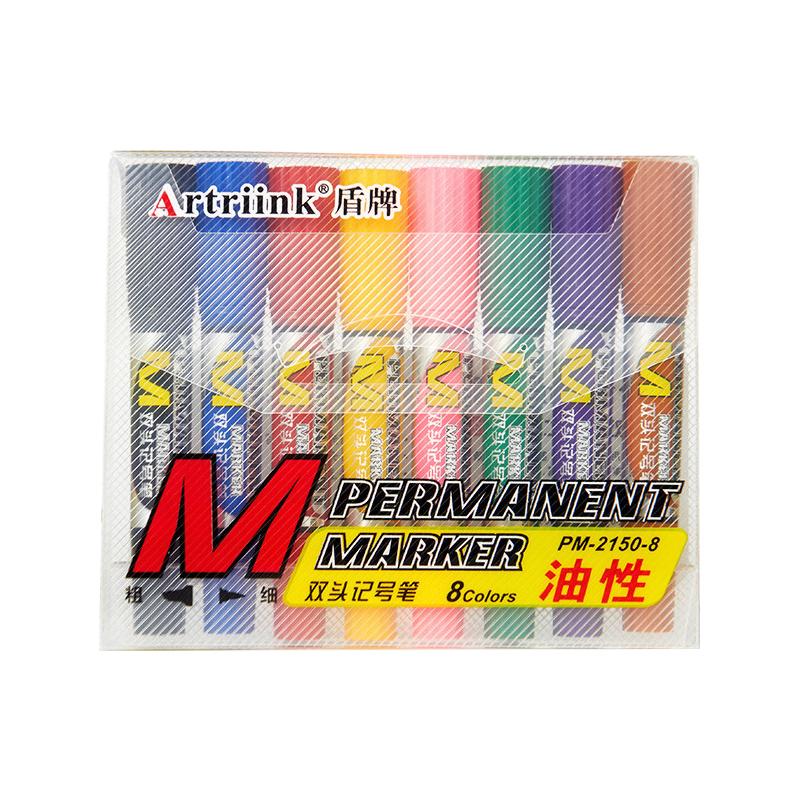 

8/12color Double-Ended Markers Set,Large-Tip Pen Refillable High-Capacity Logistics Marker,6mm-1mm Nib,Quick-Drying,Non-Erasable