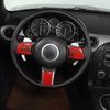 Red Carbon Fiber Steering Button Wheel Button Trim for Mazda-MX-5 2009-14