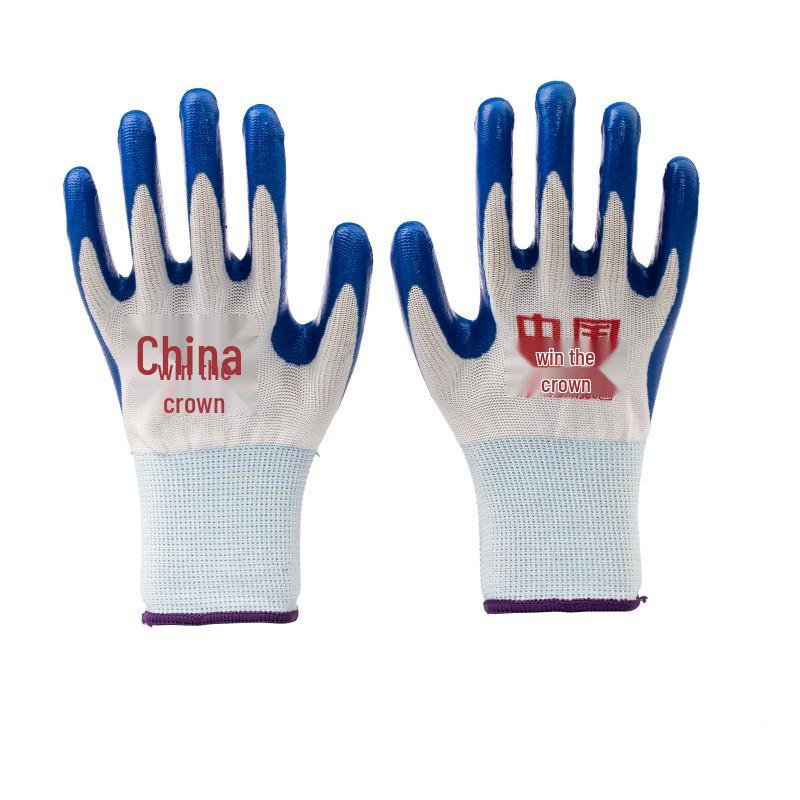 Strapazierfähige Latex-Arbeitshandschuhe mit geprägtem Griff für die Bauindustrie